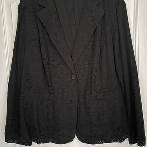 Black lined lace blazer